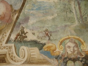 Detail of the painted ceiling decorations (ISAL Photo Archive, photograph by Ferdinando Zanzottera)
