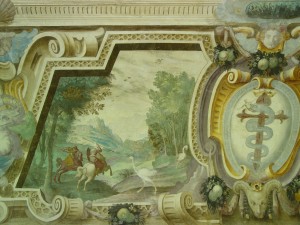 Detail of the painted ceiling decorations (ISAL Photo Archive)