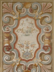 Detail of the wall paintings with grotesque motifs (ISAL Photo Archive, photograph by Ferdinando Zanzottera)
