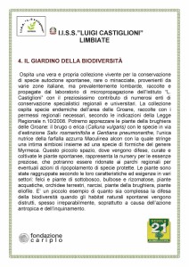 Descrizione del Giardino della biodiversità della Passeggiata botanica (Istituto di istruzione superiore Luigi Castiglioni) 