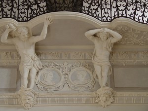 Detail of the telamon in figurative stucco  (ISAL Photo Archive, photograph by Ferdinando Zanzottera)