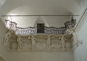Detail of a loggia for musicians decorated with figurative stuccoes  (ISAL Photo Archive, photograph by Ferdinando Zanzottera)