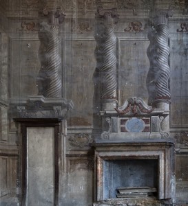 Particolare della parete occidentale del Salone delle colonne (Fototeca ISAL)