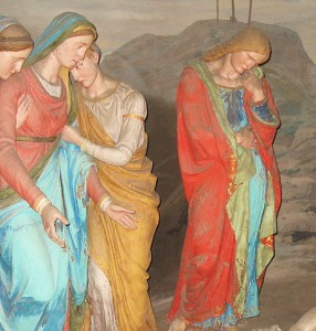 Luigi Marchesi, Deposizione di Gesù nella Sindone (particolare), Sacro Monte di Varallo.